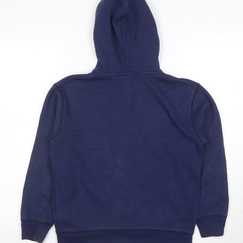 GAP Boys Navy Full Zip Hoodie 10-11 Years Fleece Lined Casual Sweatshirt