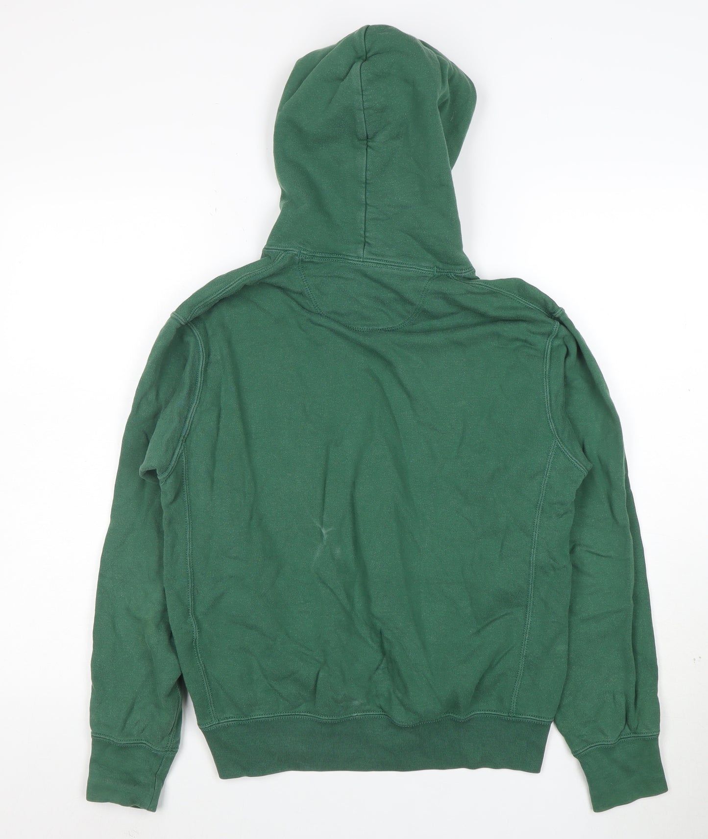 Uniqlo Boys Green Cotton Pullover Hoodie Size S - Casual Classic Style