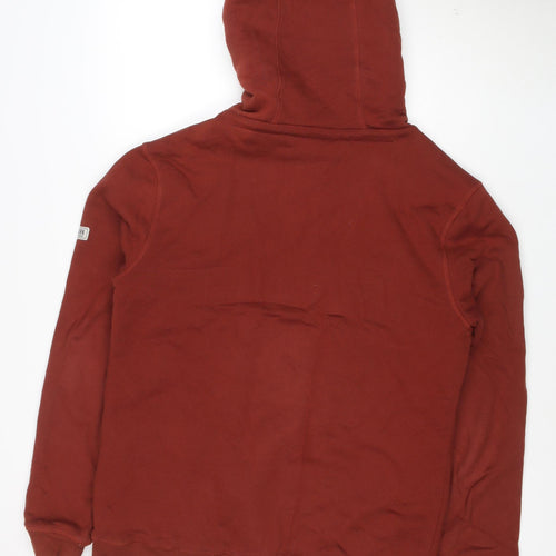 Brakeburn Men's Brown Full Zip Hooded Fleece Lined Hoodie Size M