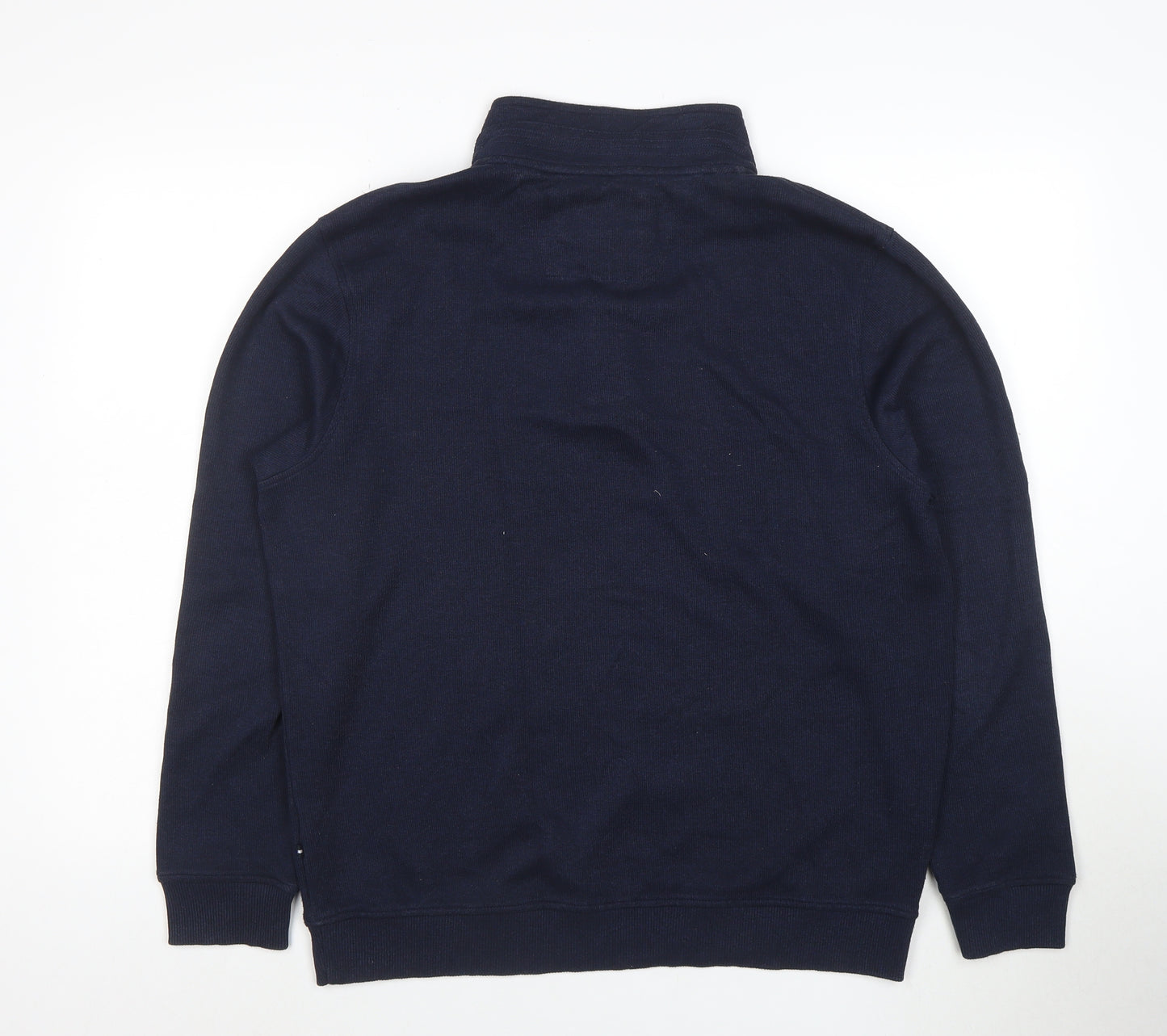 Maine New England Men's Blue Henley Sweatshirt L Classic Style