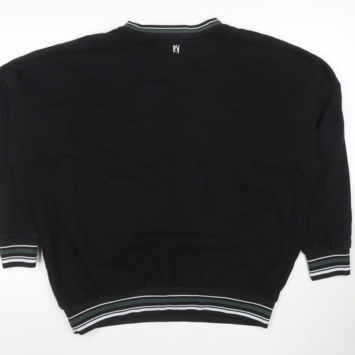 Reclaimed Vintage Women's Black Medium Pullover Sweatshirt