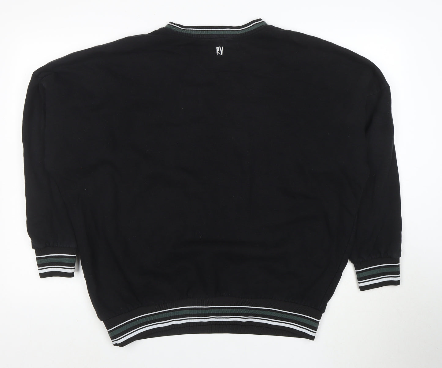 Reclaimed Vintage Women's Black Medium Pullover Sweatshirt