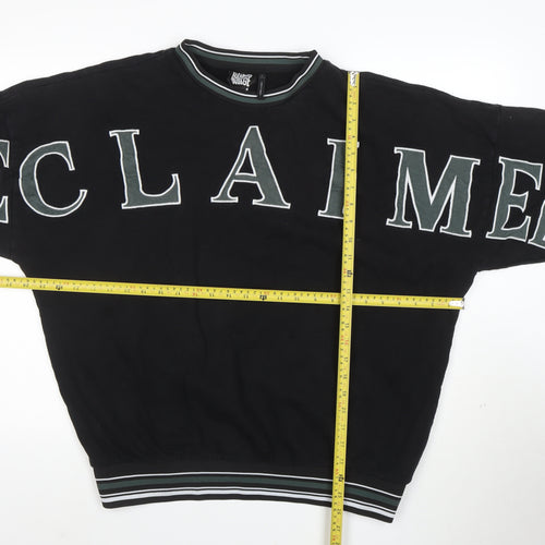 Reclaimed Vintage Women's Black Medium Pullover Sweatshirt
