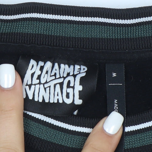 Reclaimed Vintage Women's Black Medium Pullover Sweatshirt