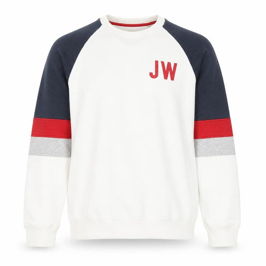 Front view of Jack Wills Men's Multicoloured Crew Neck Pullover Sweatshirt M