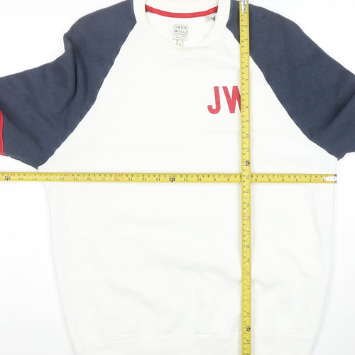 Jack Wills Men's Multicoloured Crew Neck Pullover Sweatshirt M