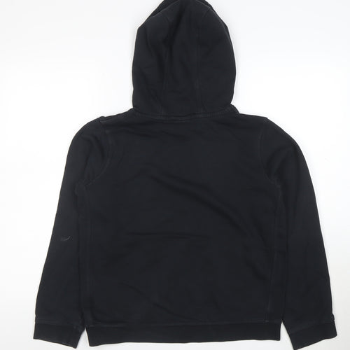 Nike Womens Black Pullover Hoodie XL Cotton Blend Logo Print