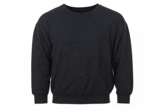 Front view of T.M. Lewin Men’s Black Merino Wool V-Neck Jumper L