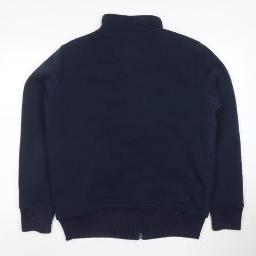 Dissident Men's Blue Full Zip Fleece Lined Sweatshirt Size L