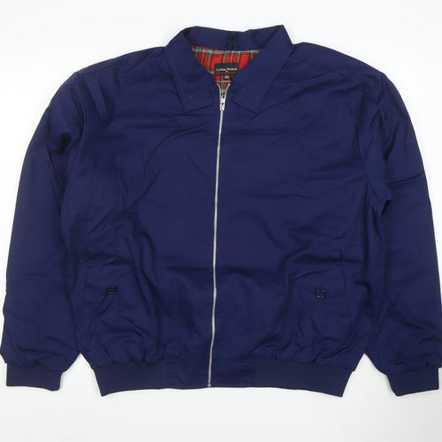 Cotton Works Men's Blue 3XL Bomber Jacket Polyester Cotton Lined