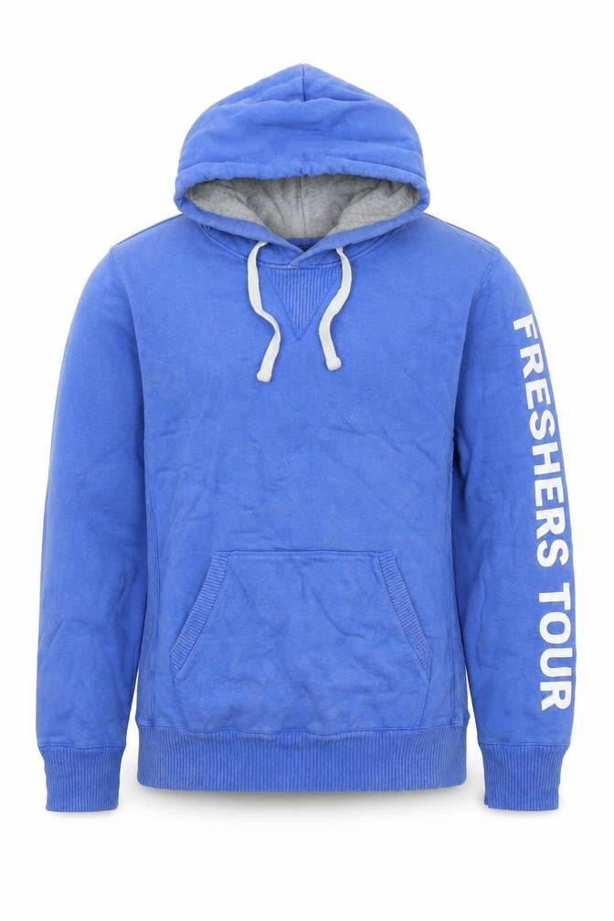 Jack Wills Men's Blue Small Pullover Hoodie Freshers Tour Music Graphic