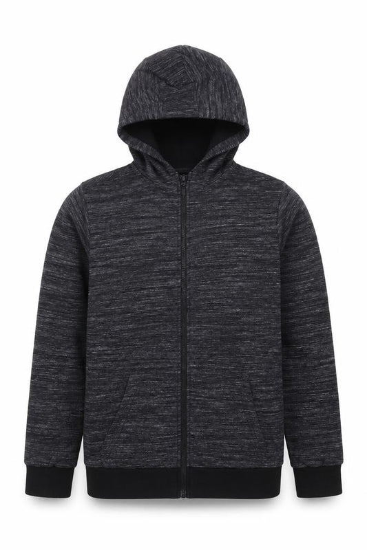 Urban Outlaws Boys Black Full Zip Hoodie Size 13-14 Years Cotton Blend