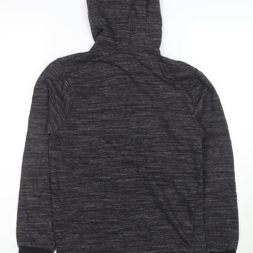 Urban Outlaws Boys Black Full Zip Hoodie Size 13-14 Years Cotton Blend