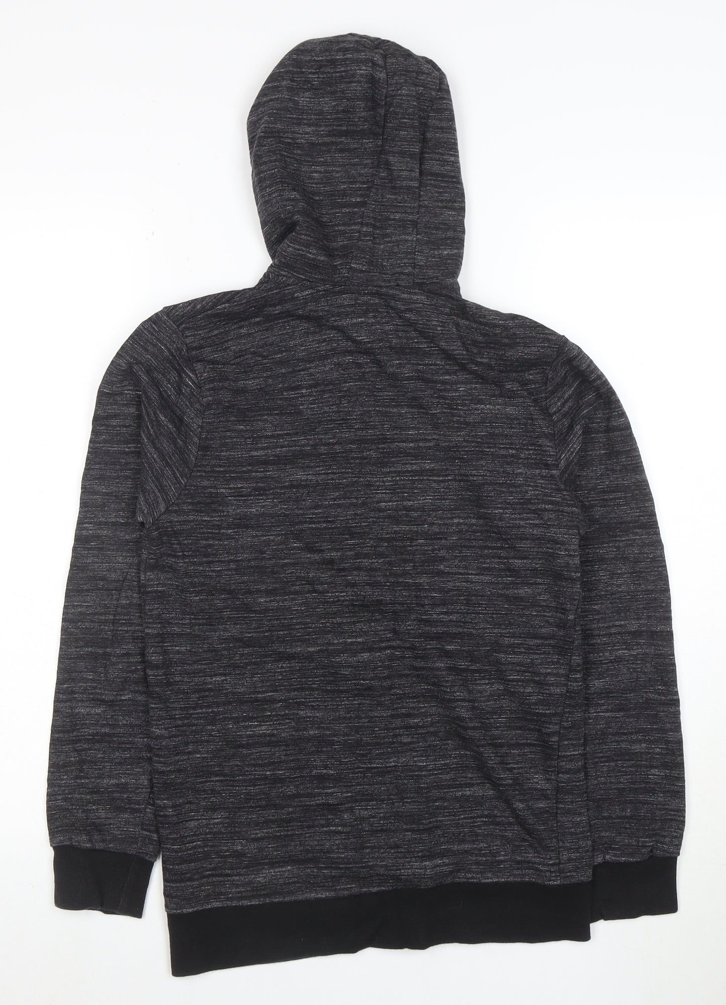 Urban Outlaws Boys Black Full Zip Hoodie Size 13-14 Years Cotton Blend