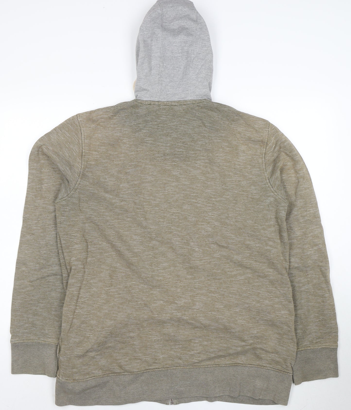 Next Men's Green Full Zip Hoodie XL Cotton Jersey