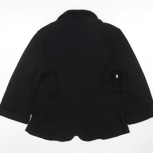 New Look Women's Black Size 16 Single-Breasted Blazer Jacket