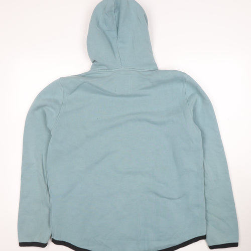 Hollister Women Blue Hoodie L Pullover Cotton Casual