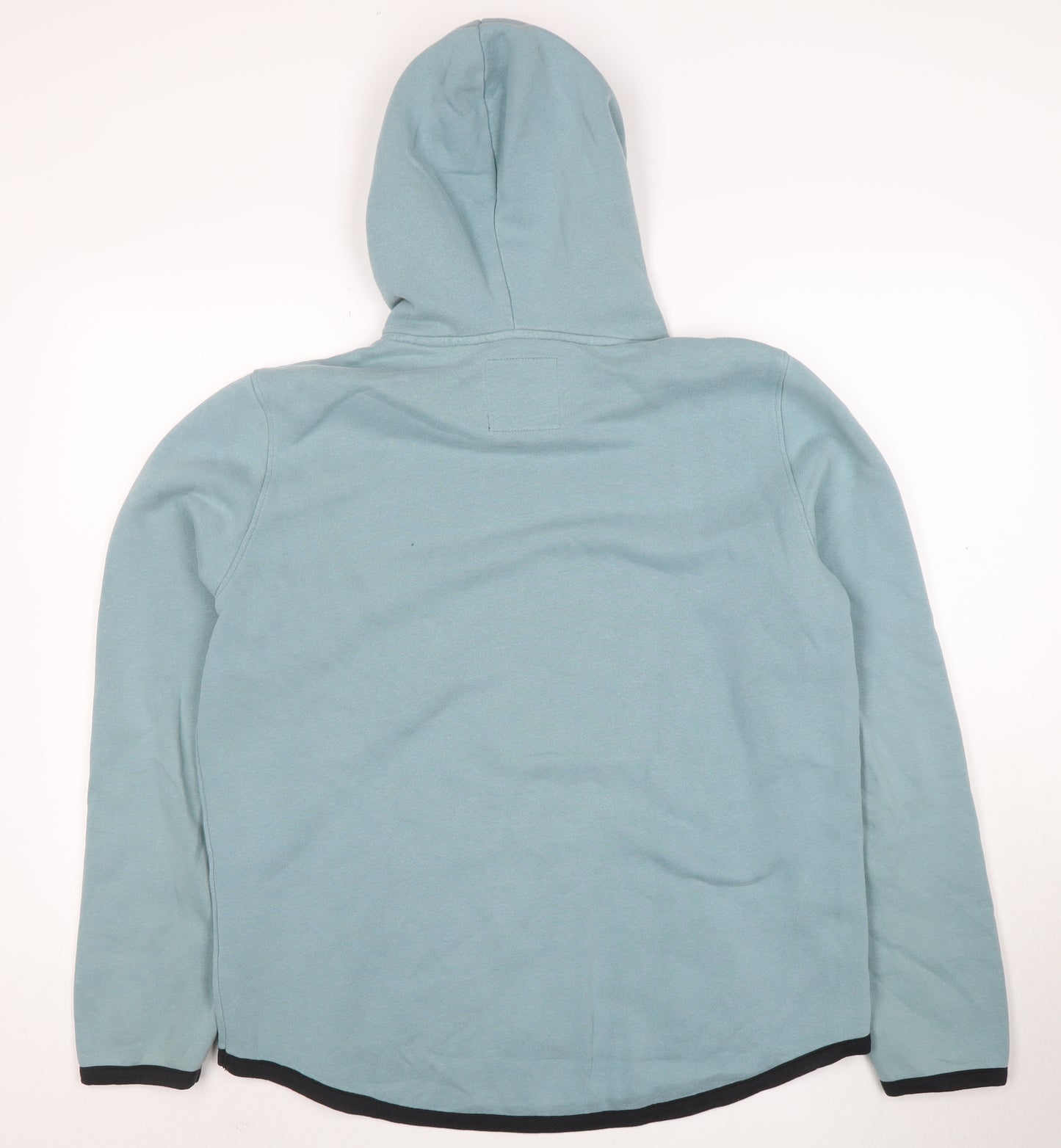 Hollister Women Blue Hoodie L Pullover Cotton Casual
