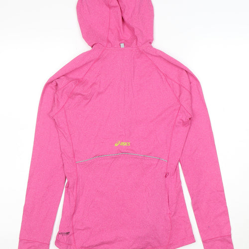 ASICS Women Pink XS 1/2 Zip Hooded Pullover Hoodie