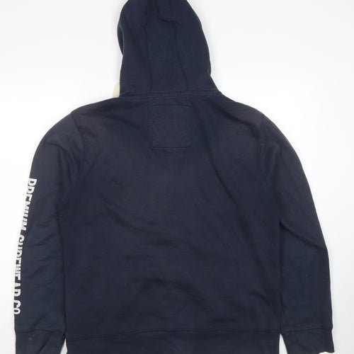 Saltrock Mens Blue Full Zip Hoodie L Cotton Blend Fleece Outdoor