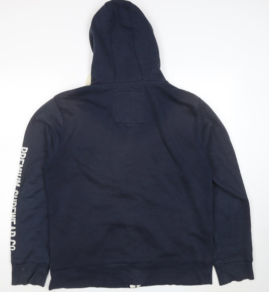 Saltrock Mens Blue Full Zip Hoodie L Cotton Blend Fleece Outdoor