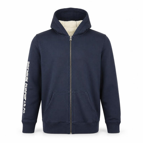 Saltrock Mens Blue Full Zip Hoodie L Cotton Blend Fleece Outdoor