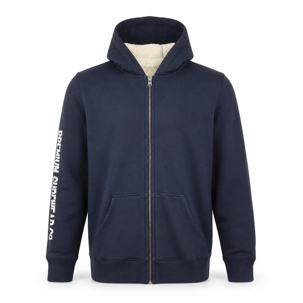 Saltrock Mens Blue Full Zip Hoodie L Cotton Blend Fleece Outdoor