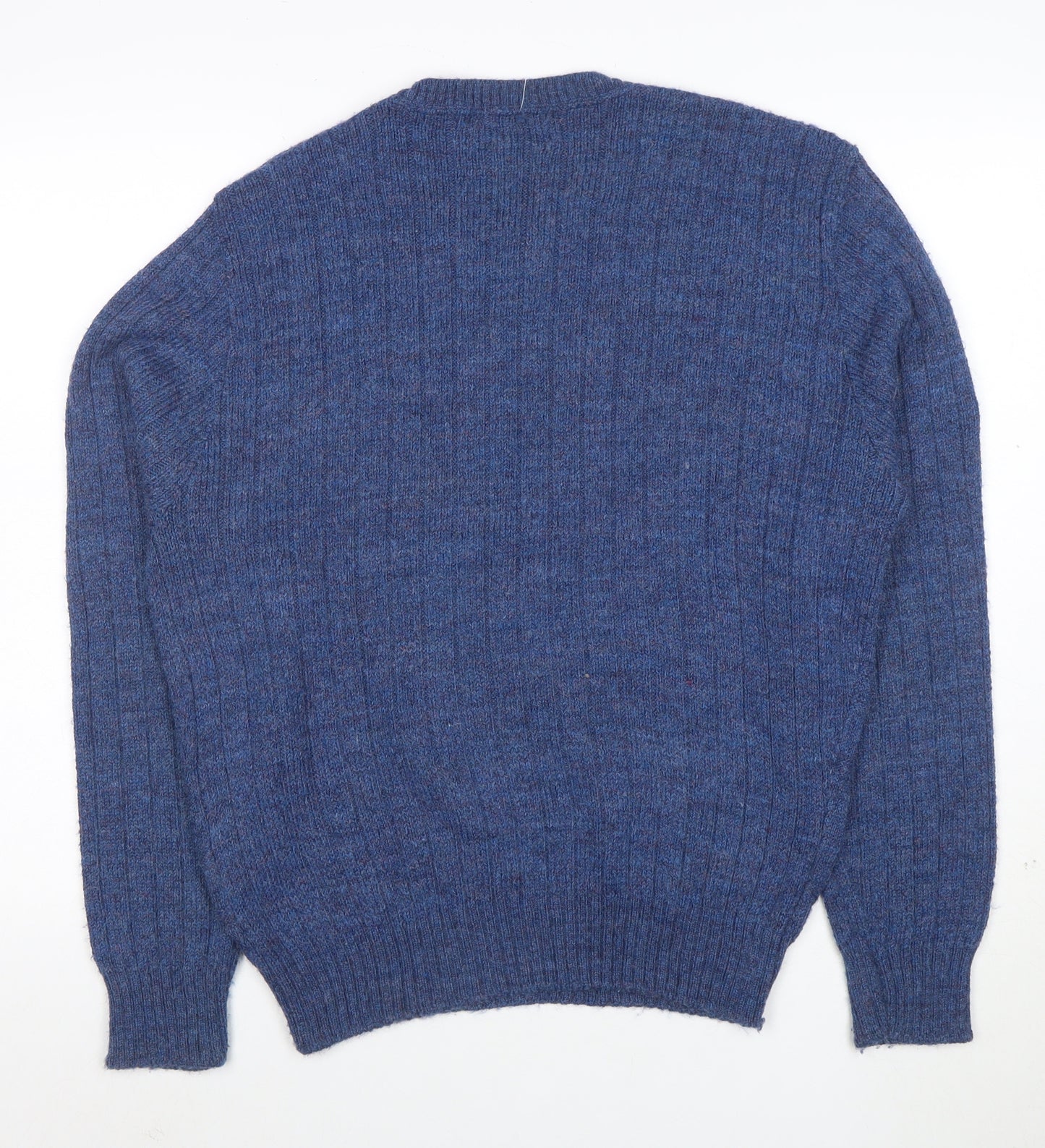Jantzen Men’s Blue Wool Crew Neck Pullover Jumper Size L Classic Knit