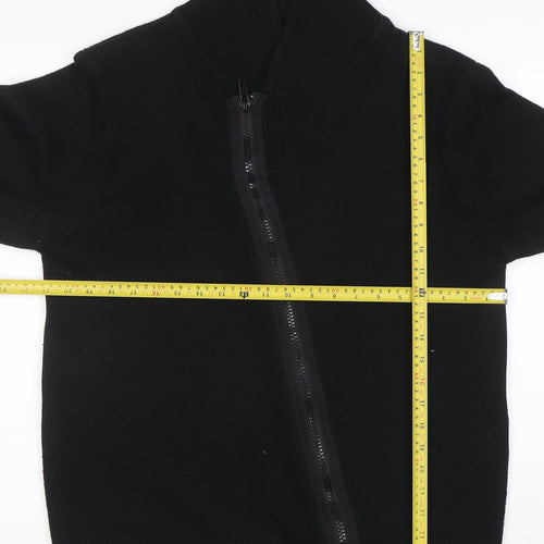 Bench Men's Black XL Full Zip Roll Neck Jumper