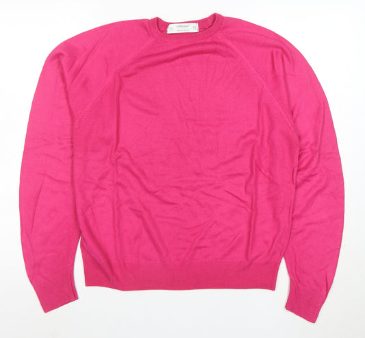 Marks and Spencer Women’s Pink Acrylic Crew Neck Jumper Size 16