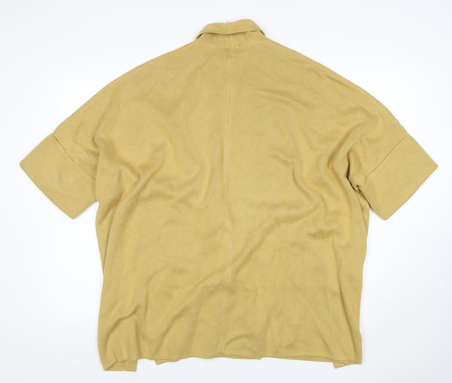 Marla Wynne Women's Beige Short Sleeve Open Cardigan XS