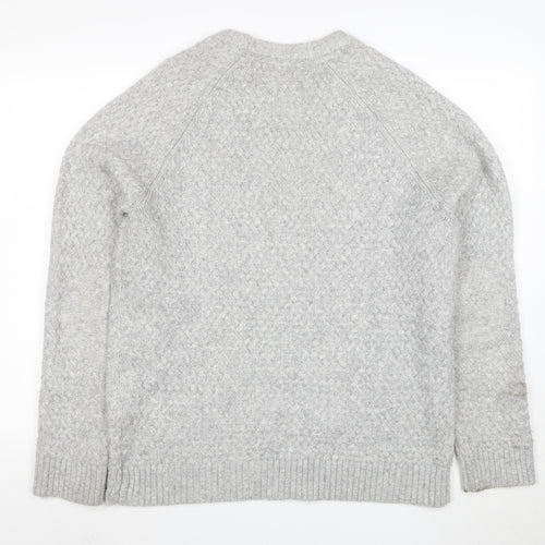 Fat Face Men's Grey Wool Blend Crew Neck Jumper Size L