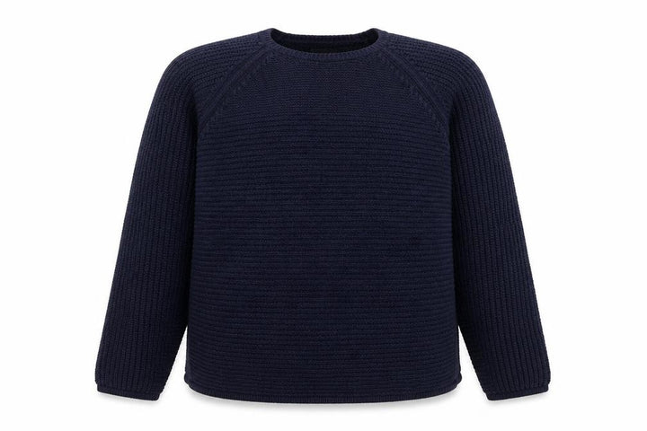 Debenhams Women Blue Cotton Chunky Knit Crew Neck Jumper Size 14