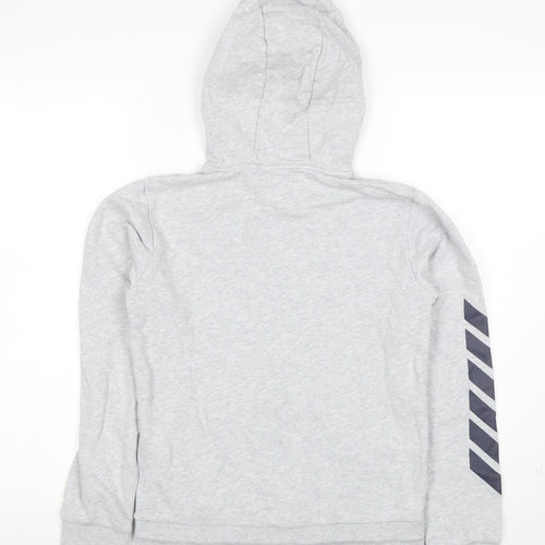 Emporio Armani Boys Grey Full Zip Hoodie - Size 14A 166cm - Cotton Blend