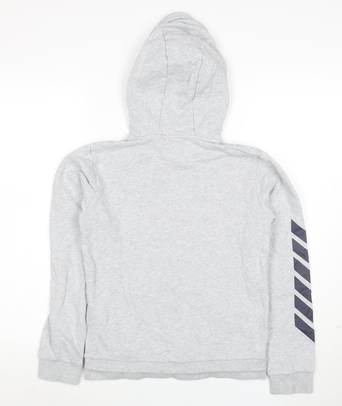 Emporio Armani Boys Grey Full Zip Hoodie - Size 14A 166cm - Cotton Blend