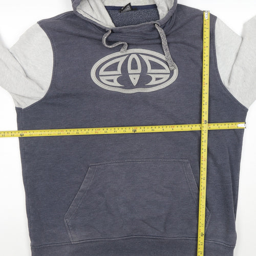 Animal Men’s Blue Pullover Hoodie XL Hooded Logo Fleece Sweatshirt
