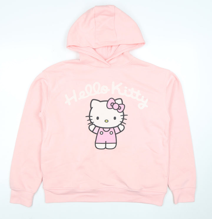 Primark Hello Kitty Pink Hoodie Women S Pullover Hooded Cotton Blend
