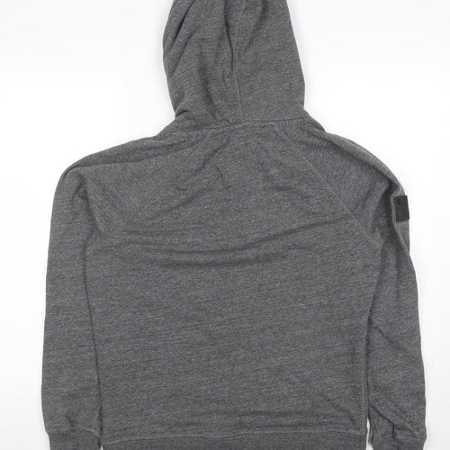 Superdry Men’s Grey Pullover Hoodie L Graphic Print Hooded Sweatshirt