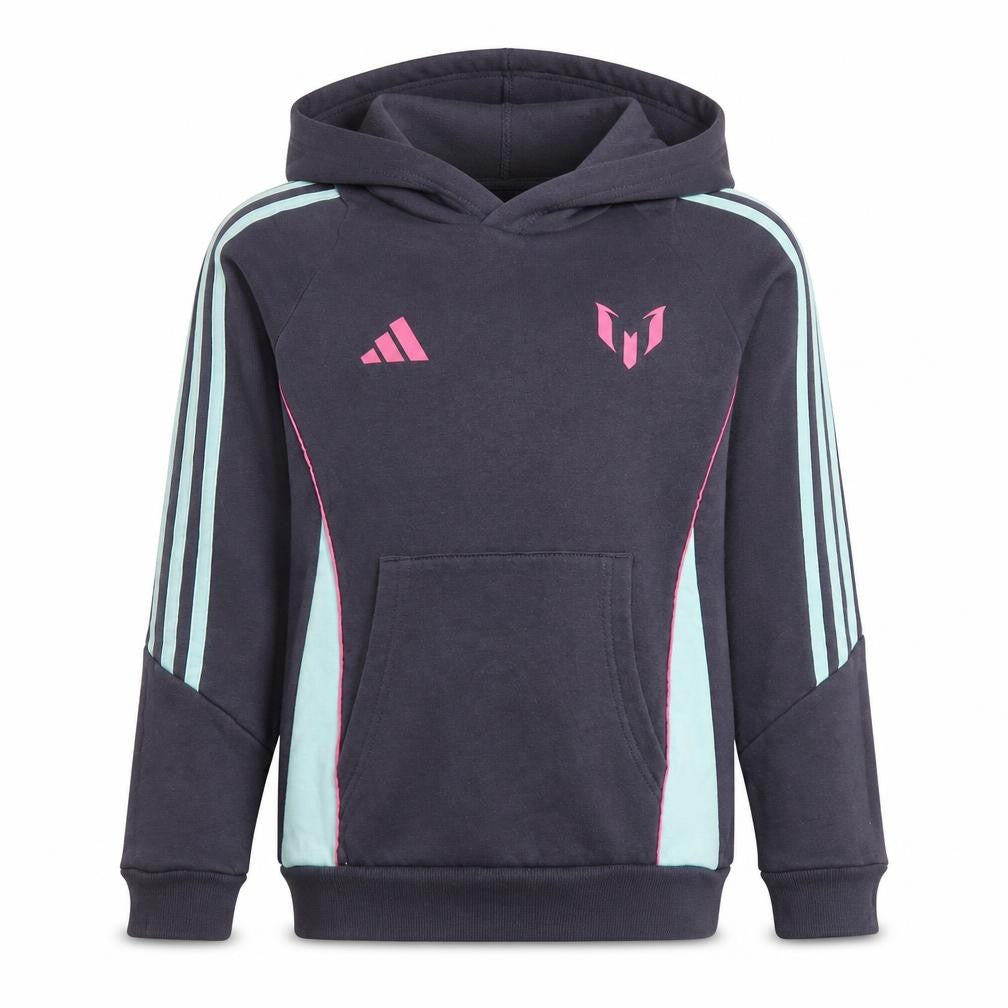 Adidas Boys Navy Blue Messi Hoodie 10 Years Pullover Hooded Sweatshirt