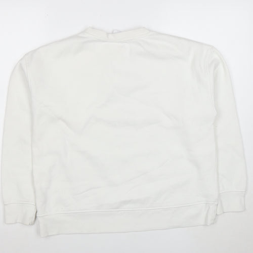 Disney Women’s White Mickey Mouse Sweatshirt Size S Crew Neck Pullover