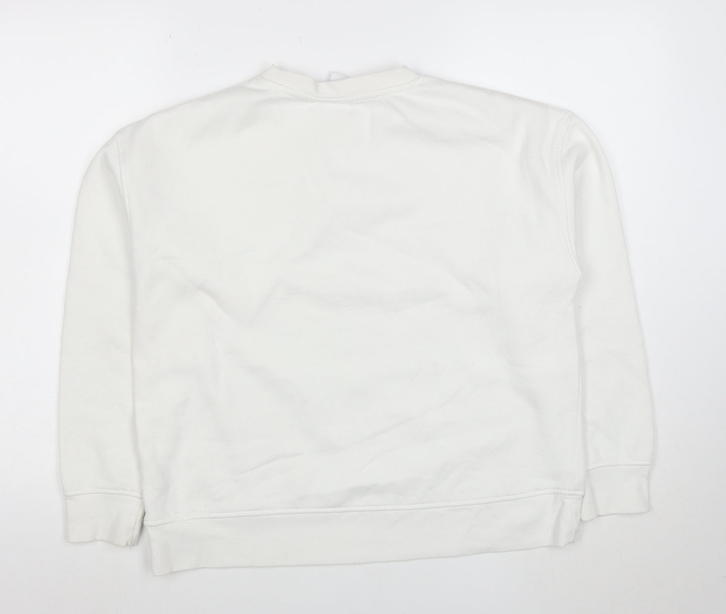 Disney Women’s White Mickey Mouse Sweatshirt Size S Crew Neck Pullover