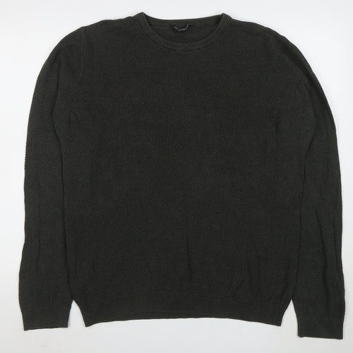 Cedar Wood State Men's Green XL Cotton Crew Neck Pullover Jumper