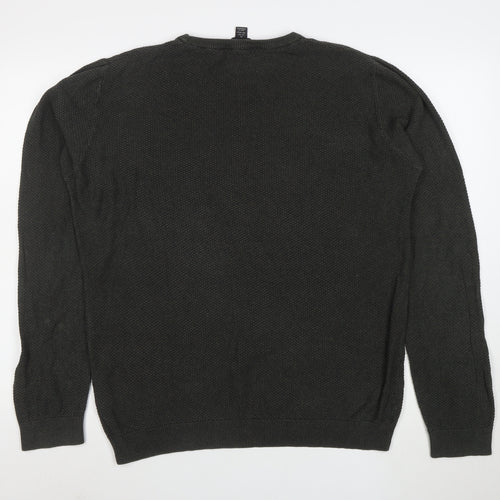 Cedar Wood State Men's Green XL Cotton Crew Neck Pullover Jumper