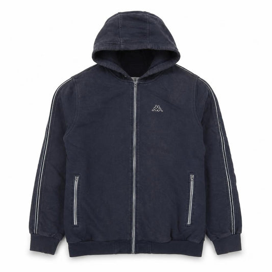 Front view of Kappa Men’s Blue Full Zip Hoodie Medium Sportswear