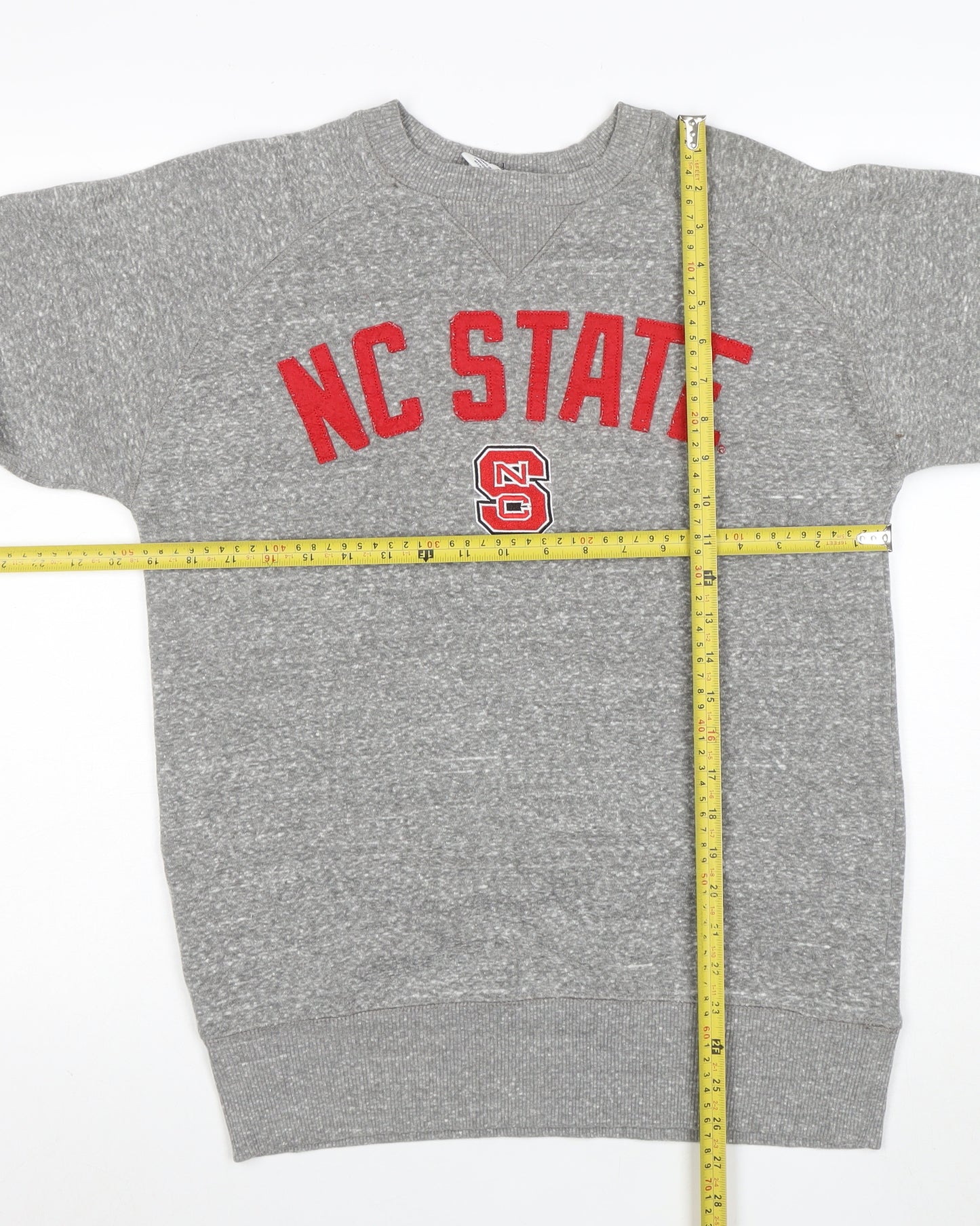 Champion Men's Grey NC State Embroidered Logo Pullover Sweatshirt S