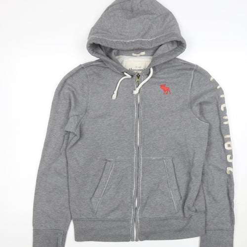 Abercrombie & Fitch Men’s Grey Full Zip Hoodie Small Classic Fit