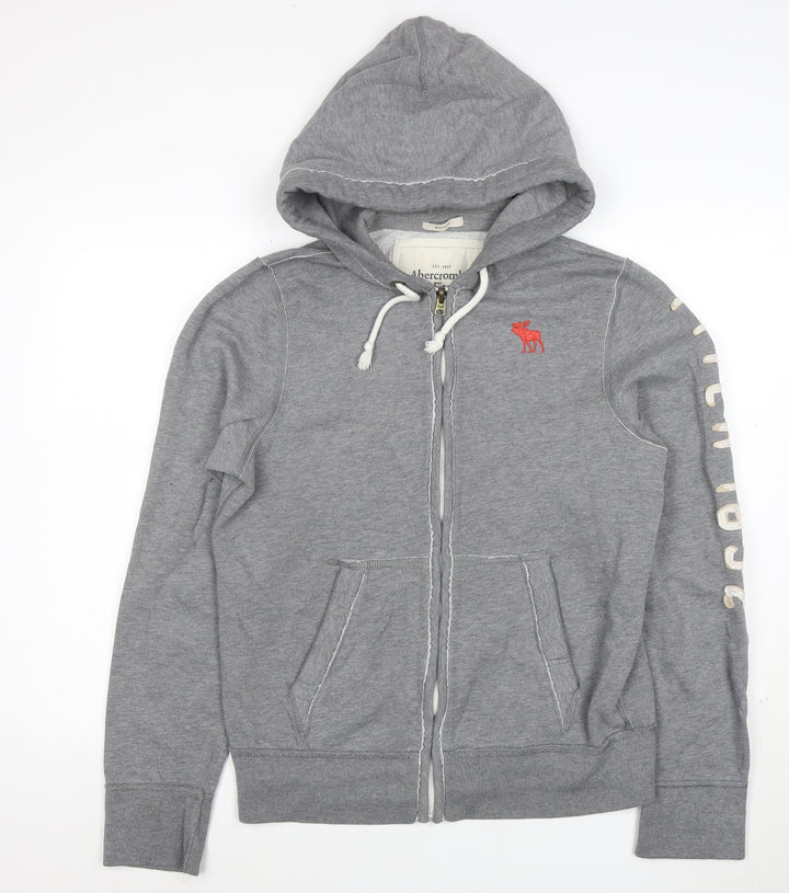 Abercrombie & Fitch Men’s Grey Full Zip Hoodie Small Classic Fit