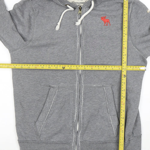 Abercrombie & Fitch Men’s Grey Full Zip Hoodie Small Classic Fit