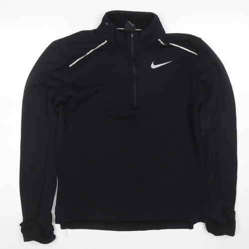 Nike Women's Black Small 1/4 Zip Running Top Long Sleeve Activewear
