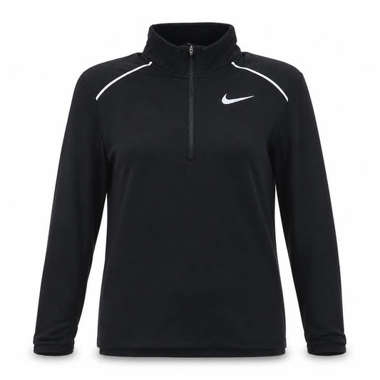 Nike Women's Black Small 1/4 Zip Running Top Long Sleeve Activewear